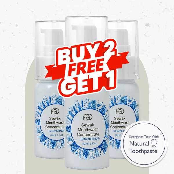 Arak Sewak 2-In-1 Toothpaste and Mouthwash Concentrate Blue- Refresh Breath (Buy 2 Get 1 Free)